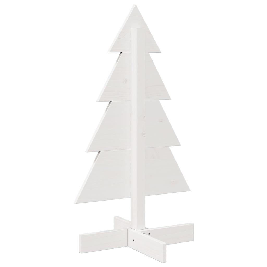 Kerstdecoratie kerstboom 80 cm massief grenenhout wit - AllerleiShop