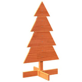 Kerstdecoratie kerstboom 80 cm massief grenenhout wasbruin - AllerleiShop