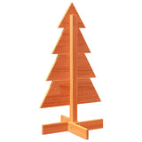 Kerstdecoratie kerstboom 80 cm massief grenenhout wasbruin - AllerleiShop