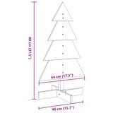 Kerstdecoratie kerstboom 80 cm massief grenenhout wasbruin - AllerleiShop