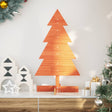 Kerstdecoratie kerstboom 80 cm massief grenenhout wasbruin - AllerleiShop