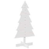 Kerstdecoratie kerstboom 100 cm massief grenenhout wit - AllerleiShop