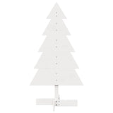 Kerstdecoratie kerstboom 100 cm massief grenenhout wit - AllerleiShop