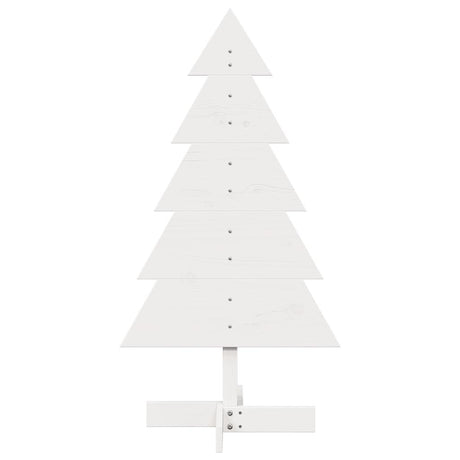 Kerstdecoratie kerstboom 100 cm massief grenenhout wit - AllerleiShop