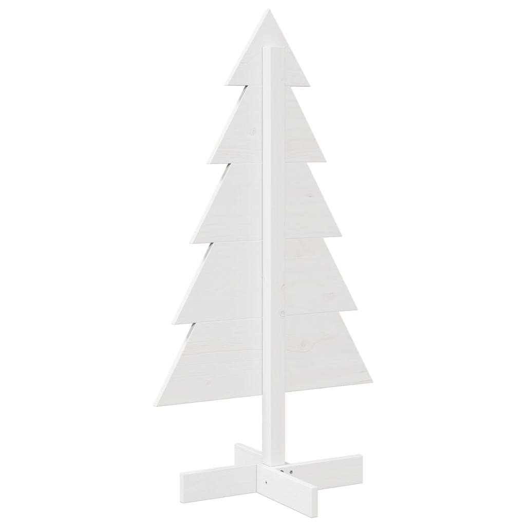 Kerstdecoratie kerstboom 100 cm massief grenenhout wit - AllerleiShop