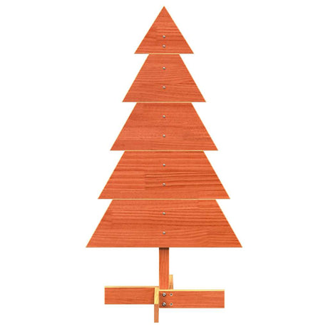 Kerstdecoratie kerstboom 100 cm massief grenenhout wasbruin - AllerleiShop