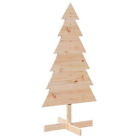 Kerstdecoratie kerstboom 120 cm massief grenenhout - AllerleiShop