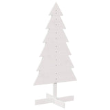 Kerstdecoratie kerstboom 120 cm massief grenenhout wit - AllerleiShop