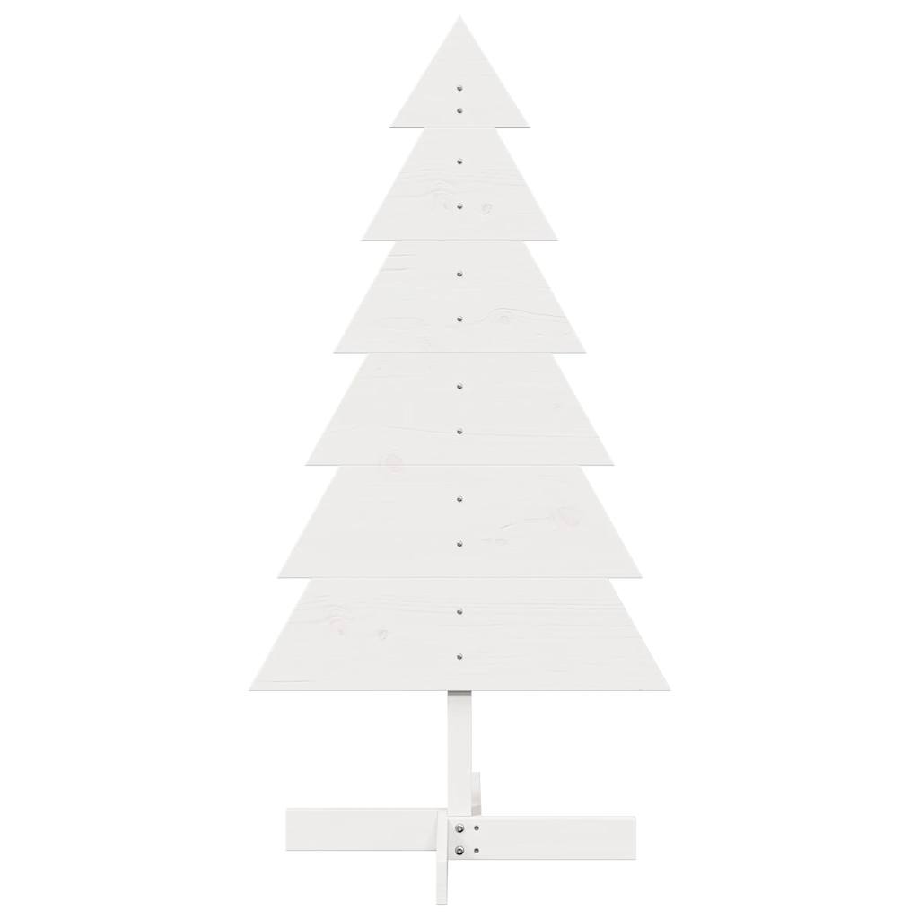 Kerstdecoratie kerstboom 120 cm massief grenenhout wit - AllerleiShop