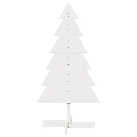 Kerstdecoratie kerstboom 120 cm massief grenenhout wit - AllerleiShop