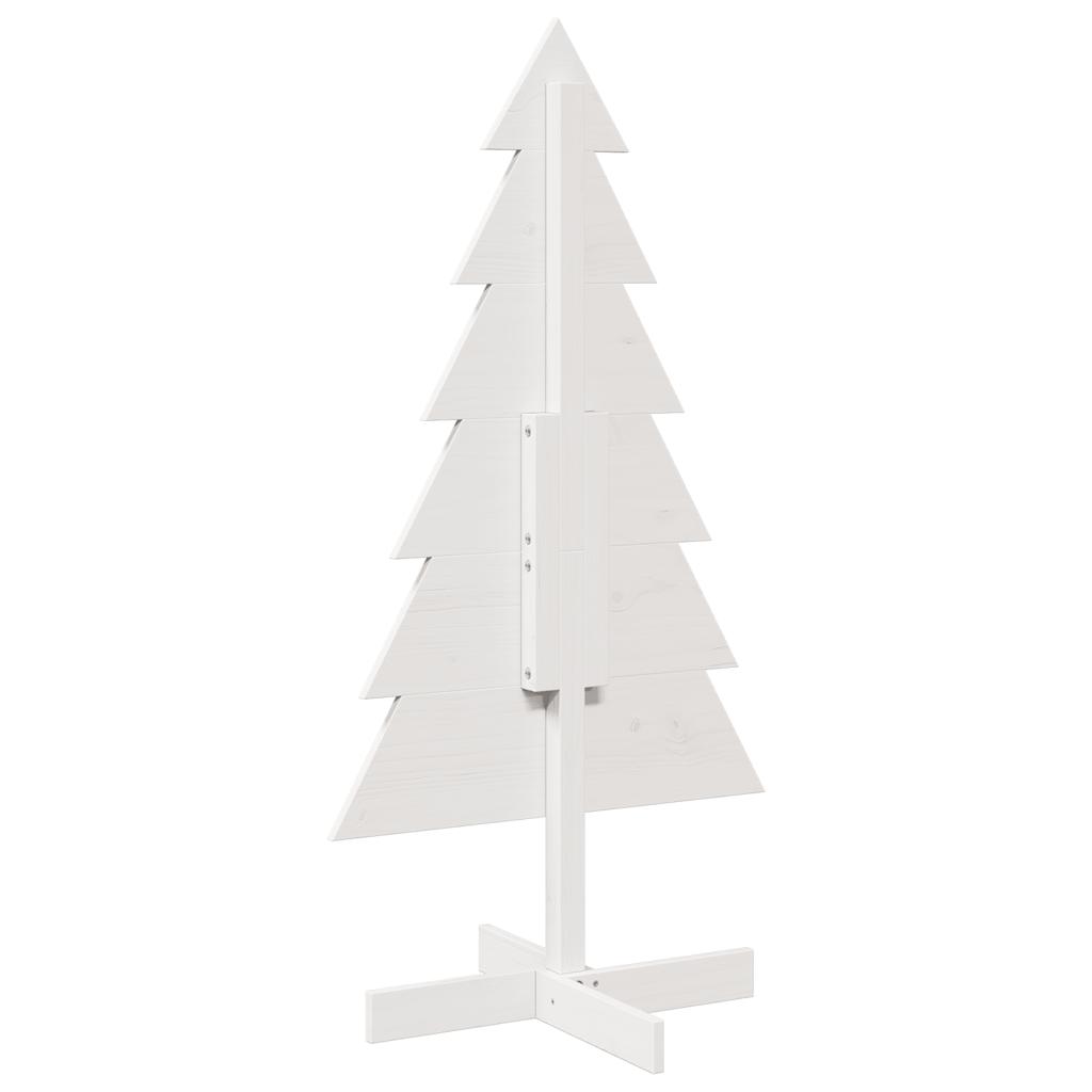 Kerstdecoratie kerstboom 120 cm massief grenenhout wit - AllerleiShop