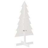 Kerstdecoratie kerstboom 120 cm massief grenenhout wit - AllerleiShop