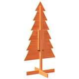 Kerstdecoratie kerstboom 120 cm massief grenenhout wasbruin - AllerleiShop