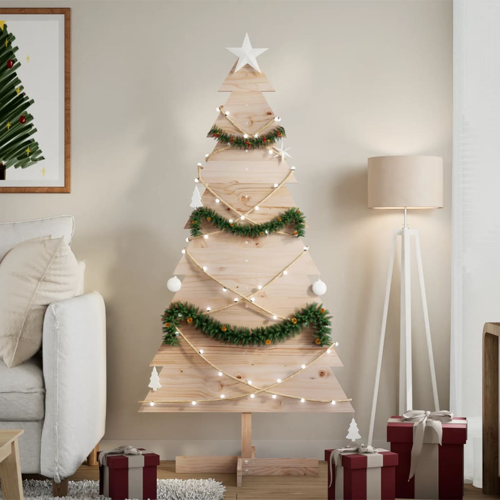 Kerstdecoratie kerstboom 150 cm massief grenenhout - AllerleiShop