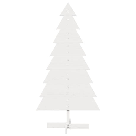 Kerstdecoratie kerstboom 150 cm massief grenenhout wit - AllerleiShop