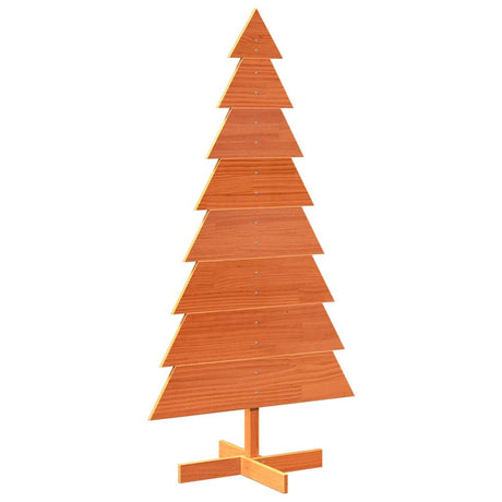 Kerstdecoratie kerstboom 150 cm massief grenenhout wasbruin - AllerleiShop