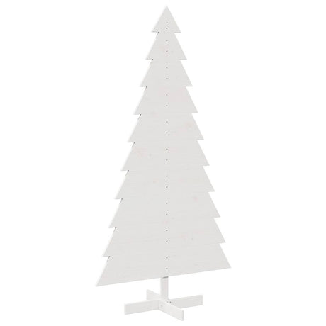 Kerstdecoratie kerstboom 180 cm massief grenenhout wit - AllerleiShop