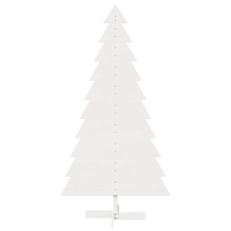 Kerstdecoratie kerstboom 180 cm massief grenenhout wit - AllerleiShop