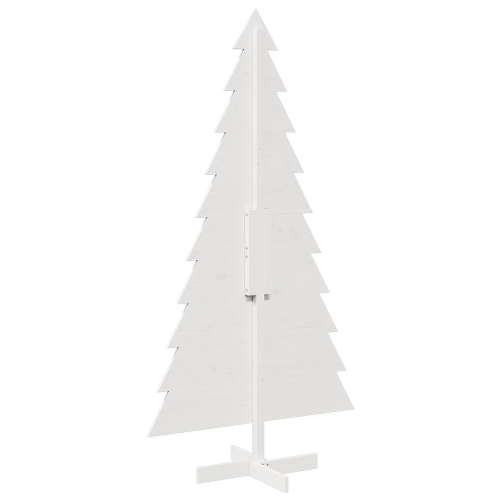 Kerstdecoratie kerstboom 180 cm massief grenenhout wit - AllerleiShop