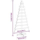 Kerstdecoratie kerstboom 180 cm massief grenenhout wit - AllerleiShop