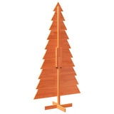 Kerstdecoratie kerstboom 180 cm massief grenenhout wasbruin - AllerleiShop