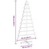 Kerstdecoratie kerstboom 180 cm massief grenenhout wasbruin - AllerleiShop