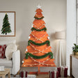 Kerstdecoratie kerstboom 180 cm massief grenenhout wasbruin - AllerleiShop