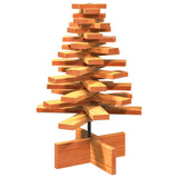 Kerstdecoratie kerstboom 60 cm massief grenenhout wasbruin - AllerleiShop