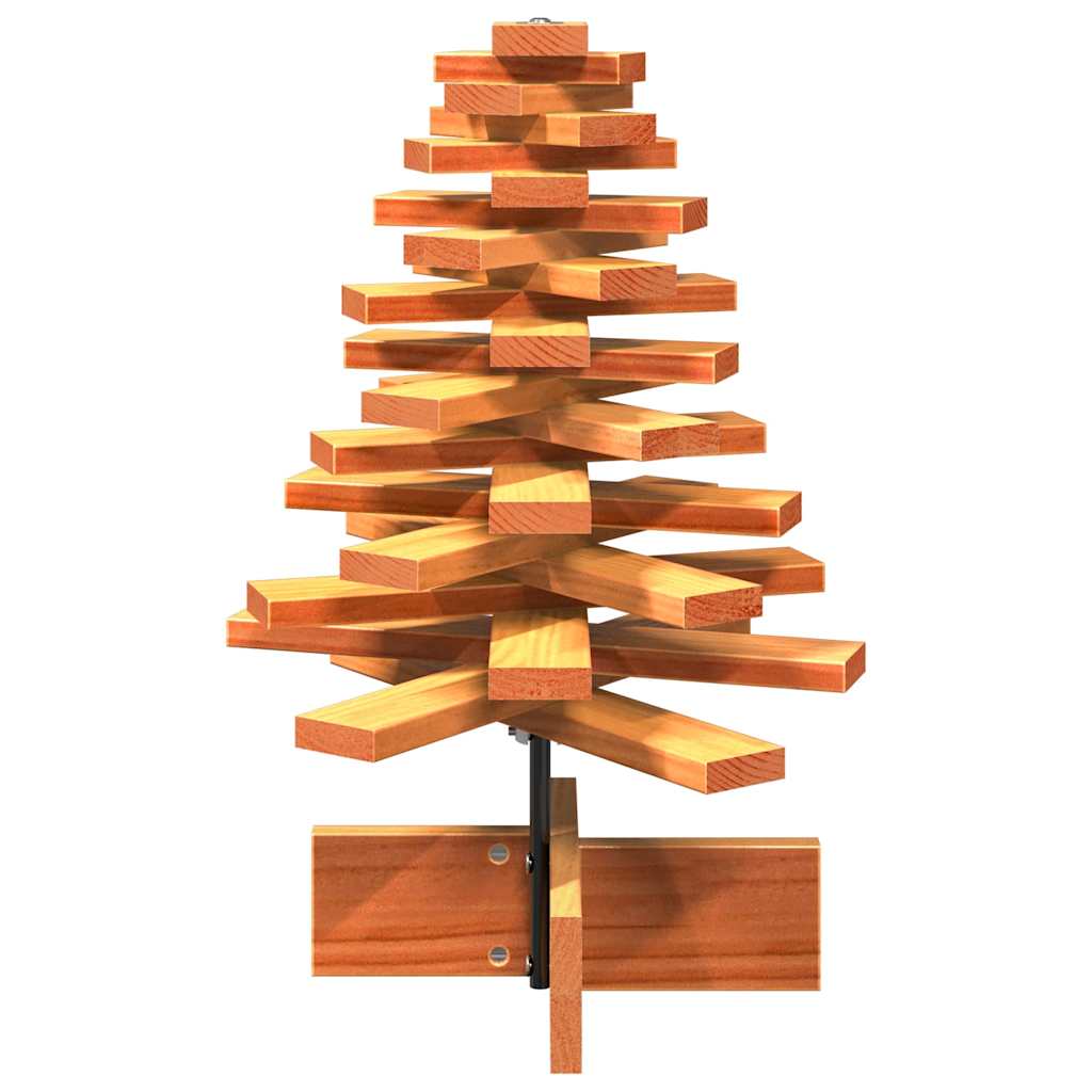 Kerstdecoratie kerstboom 60 cm massief grenenhout wasbruin - AllerleiShop