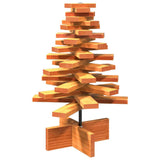 Kerstdecoratie kerstboom 60 cm massief grenenhout wasbruin - AllerleiShop