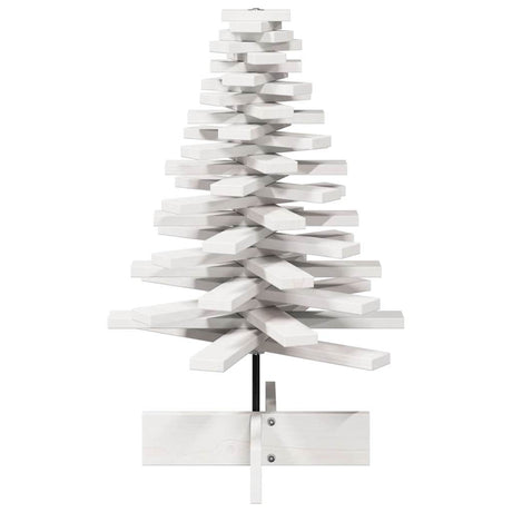 Kerstdecoratie kerstboom 80 cm massief grenenhout wit - AllerleiShop