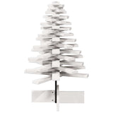 Kerstdecoratie kerstboom 80 cm massief grenenhout wit - AllerleiShop