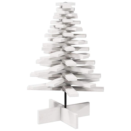 Kerstdecoratie kerstboom 80 cm massief grenenhout wit - AllerleiShop