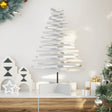 Kerstdecoratie kerstboom 80 cm massief grenenhout wit - AllerleiShop