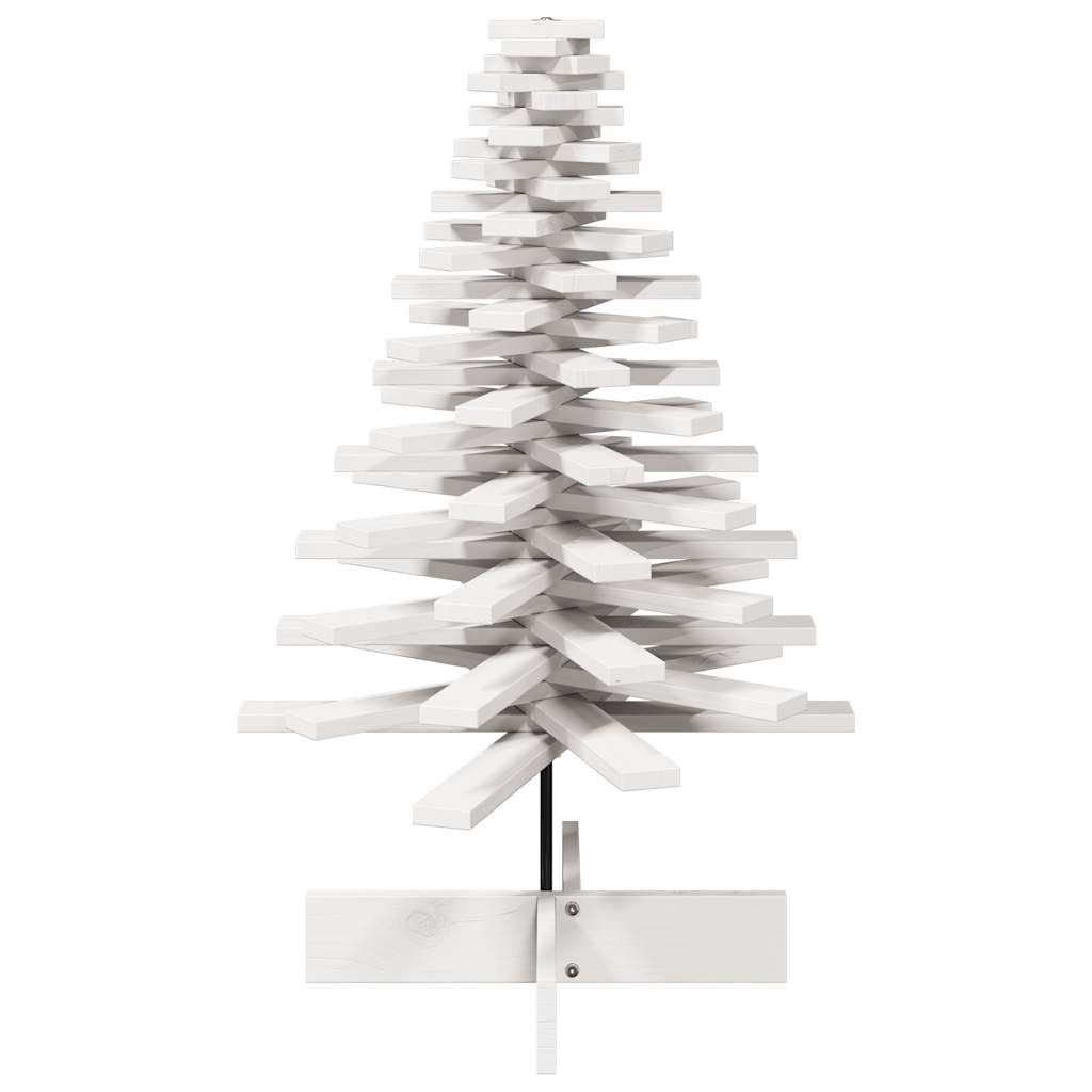 Kerstdecoratie kerstboom 100 cm massief grenenhout wit - AllerleiShop