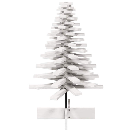 Kerstdecoratie kerstboom 100 cm massief grenenhout wit - AllerleiShop