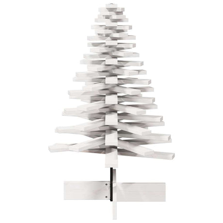 Kerstdecoratie kerstboom 100 cm massief grenenhout wit - AllerleiShop