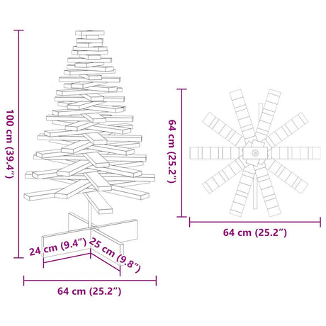 Kerstdecoratie kerstboom 100 cm massief grenenhout wit - AllerleiShop