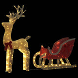 Kerstdecoratie rendier en slee 100 LED's warmwit - AllerleiShop