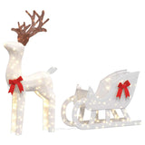 Kerstdecoratie rendier en slee 100 LED's koudwit - AllerleiShop