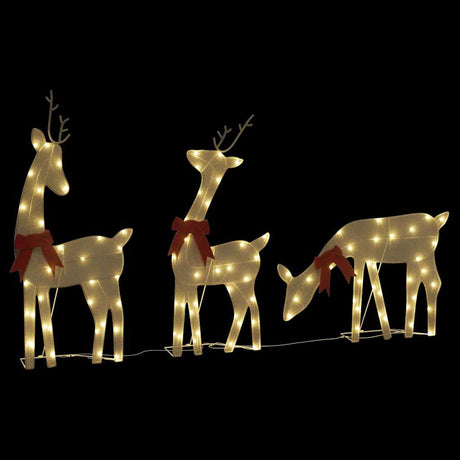 Kerstdecoratie rendier 3 st 90 LED's warmwit - AllerleiShop