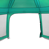 Zwembadtent uitneembare buiten- gaaswanden 512x458 cm zeegroen