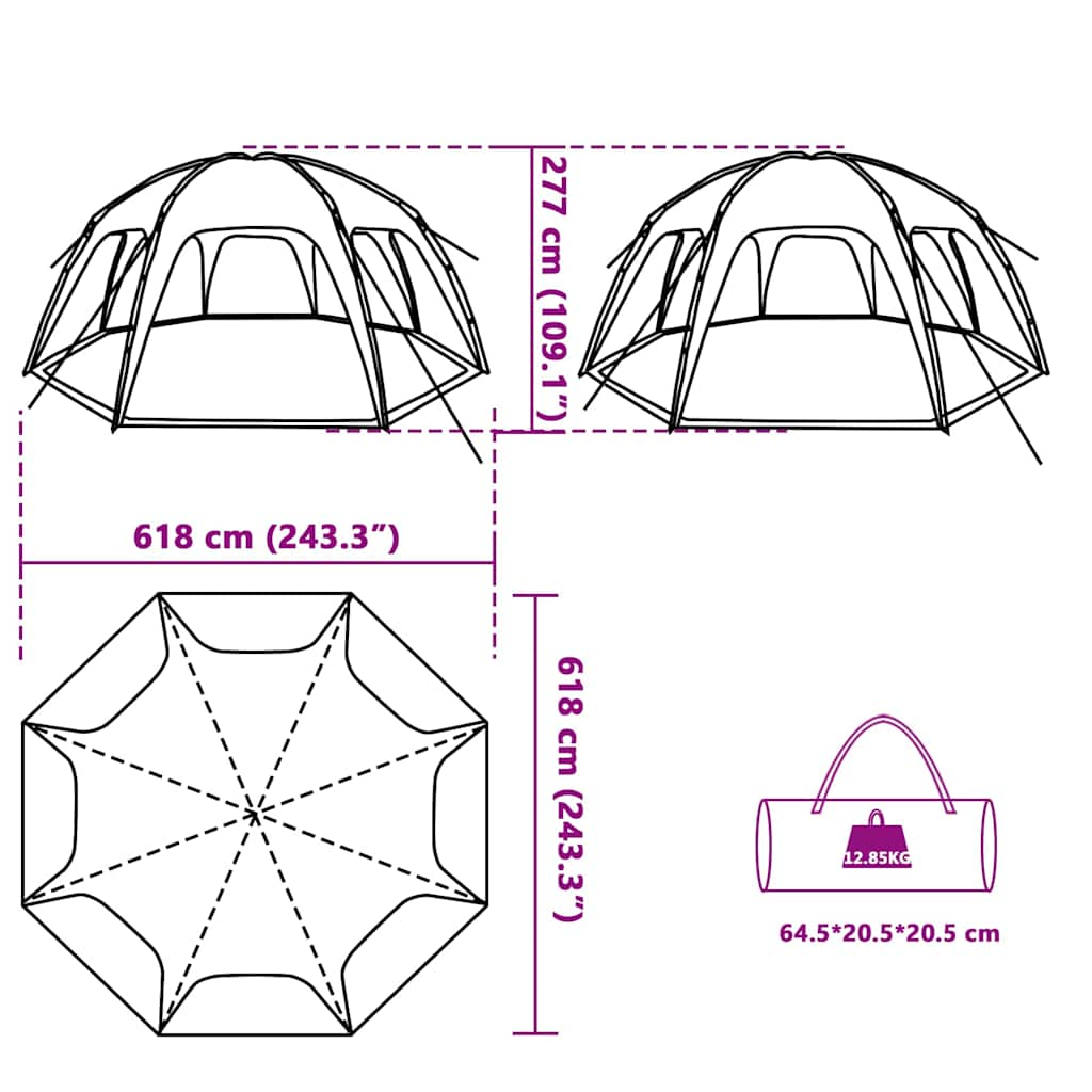 Partytent waterdicht zeegroen