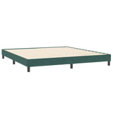 Boxspring met matras fluweel donkergroen 180x220 cm