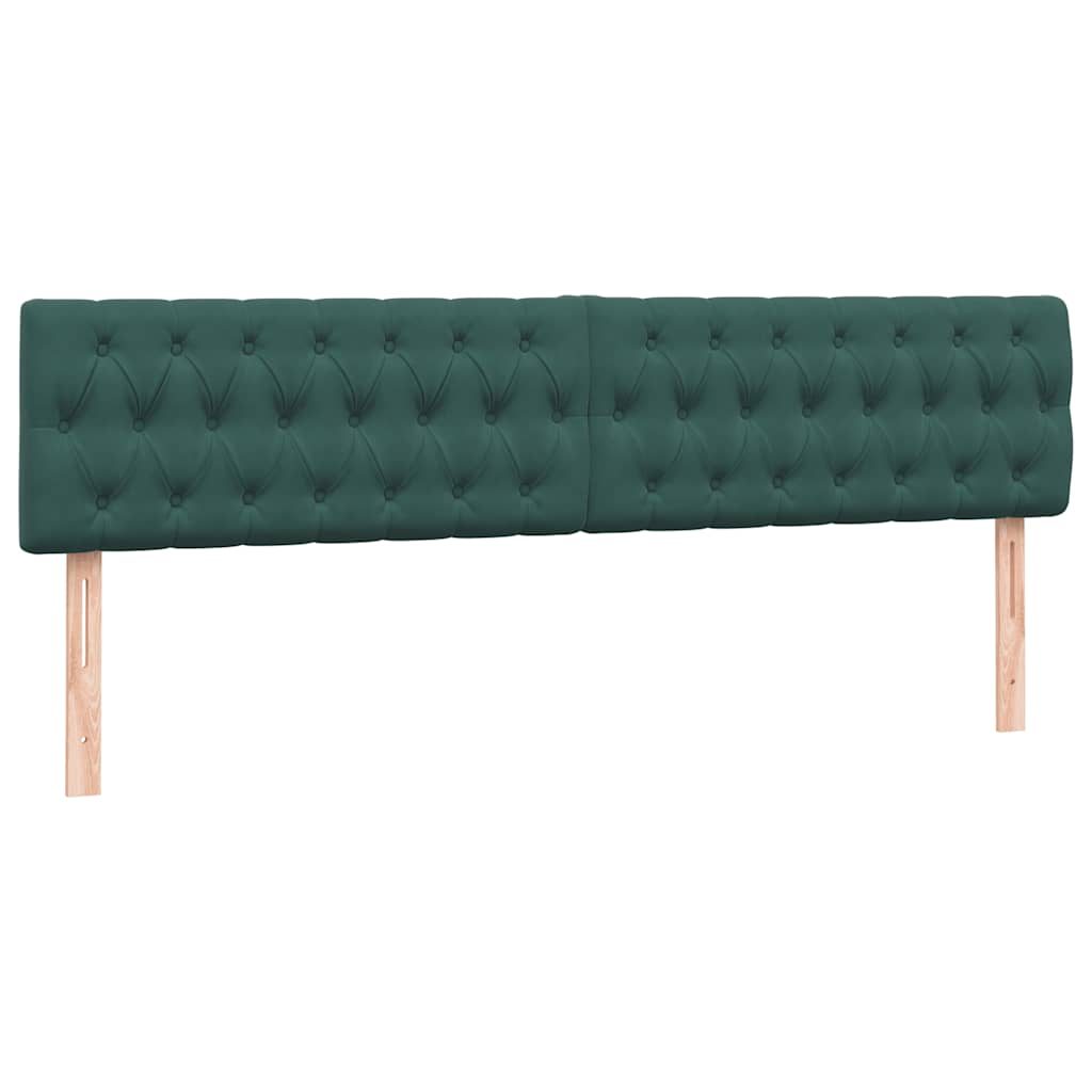 Boxspring met matras fluweel donkergroen 180x220 cm