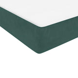 Boxspring met matras fluweel donkergroen 180x220 cm
