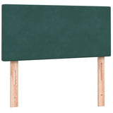Boxspring met matras fluweel donkergroen 80x210 cm