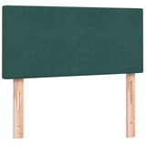 Boxspring met matras fluweel donkergroen 100x210 cm