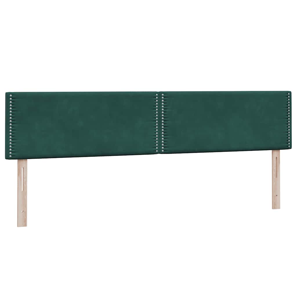 Boxspring met matrassen fluweel donkergroen 180x210 cm