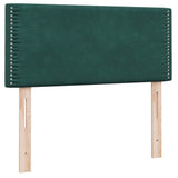 Boxspring met matras fluweel donkergroen 100x220 cm